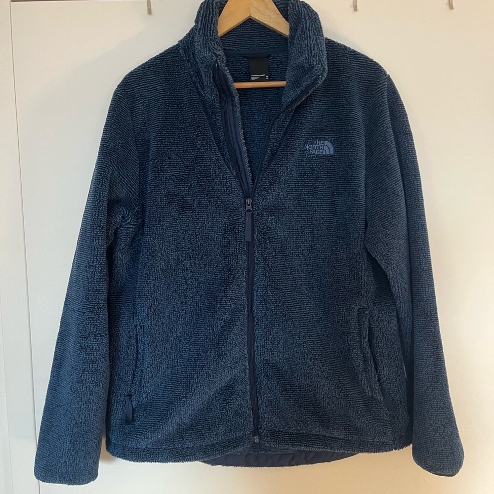 The North Face Fuzzy Navy Fleece Zip-Up Jacket Women’s XL